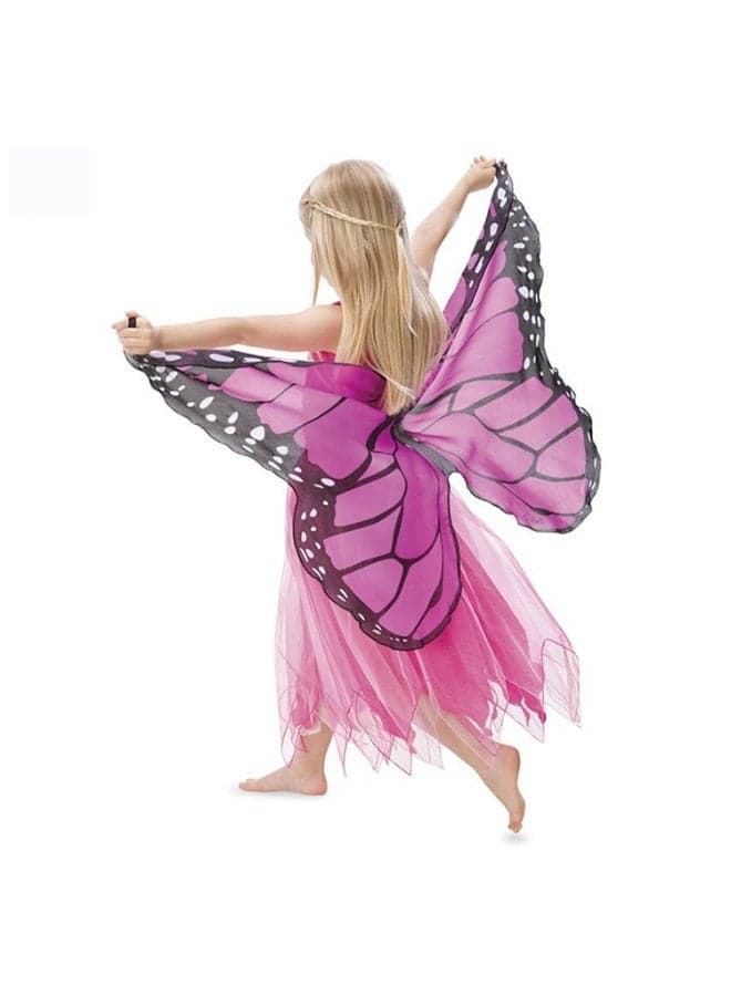 Fairy Butterfly Wings Costume for Women Girl with Mask, Halloween Stage Performance Dress-up, Carnival Birthday Cosplay Comic Con Party