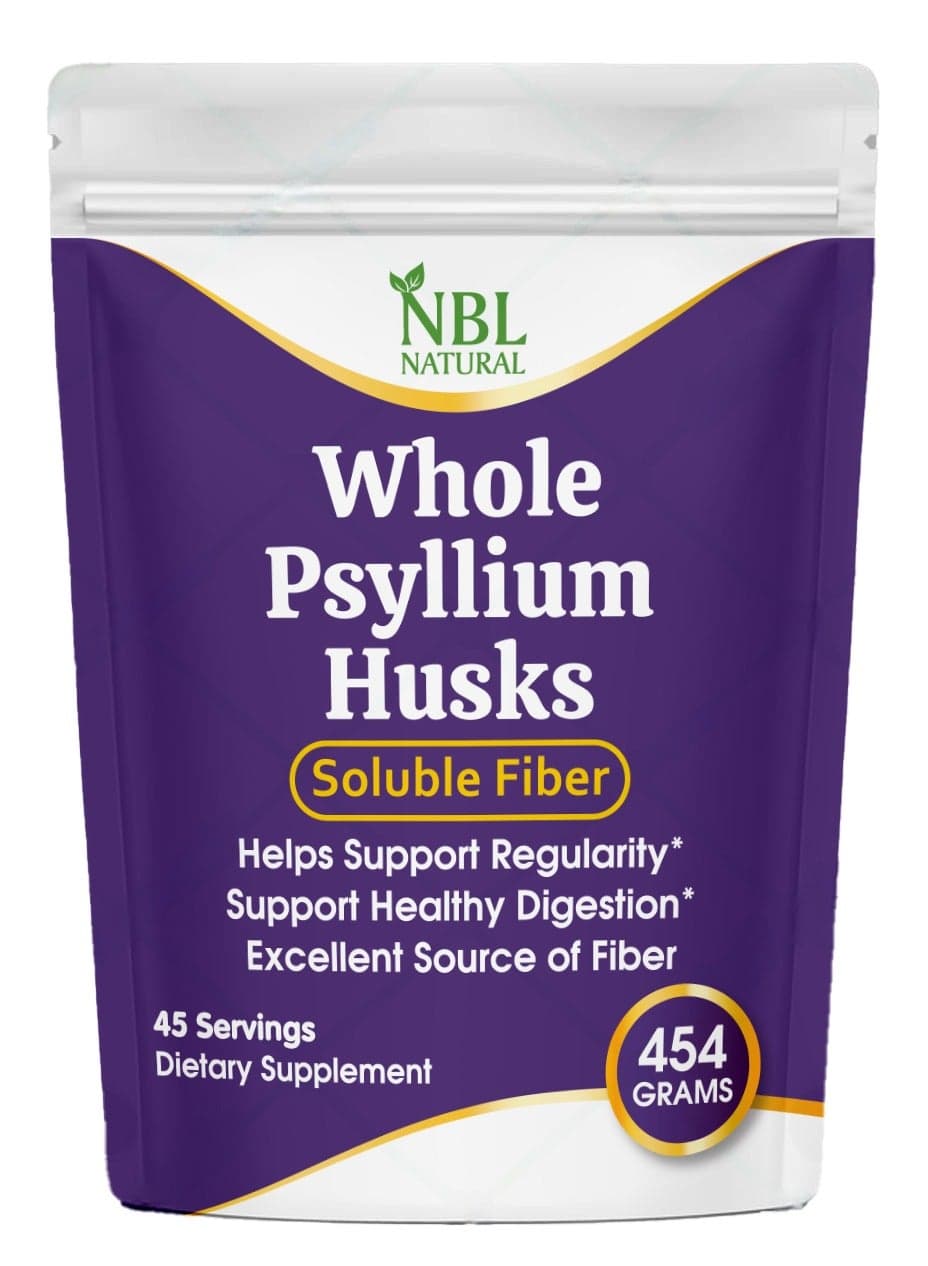 Whole Psyllium Husks – 454g | Soluble Fiber Supplement | 100% Pure & Natural | Supports Regularity & Digestive Wellness | 45 Servings