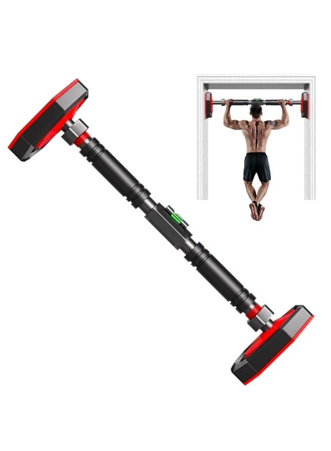 Doorway Pull Up Bar - No Screw Installation, Adjustable Width Upper Body Workout Bar with Automatic Locking, 440 LBS Strength Training Pull-Up Bar for Home Gym Exercise