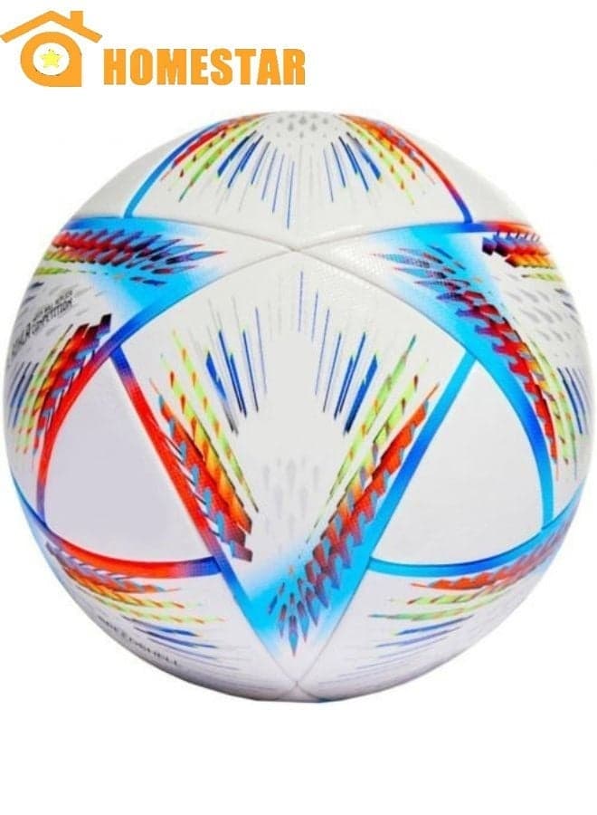 Football, Training soccer, World Cup 2022 Ball, Thermal Bonded, Size 5, Durable for Intense Matches and Training