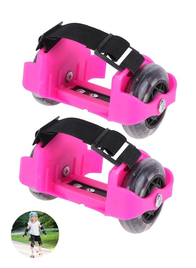 Djustable Boys and Girls Roller Skate Shoes Lights Outdoor Wheel Heel Shoes for Children Toy