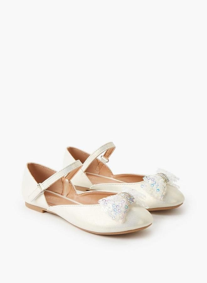 Girls Hook And Loop Ballerina Shoes