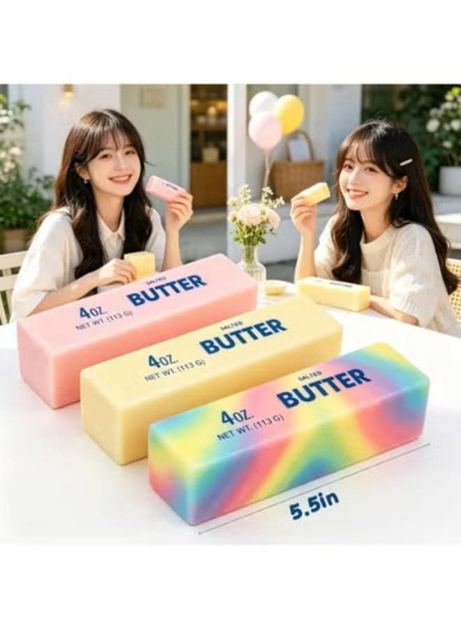 Butter Stick Fidget Toy, Slow Rebound Cute Butter Squeeze Stress Balls,Slow Rising Portable Squishy for Adults Anxiety & Stress Relief, Sensory Gifts for Office, Home