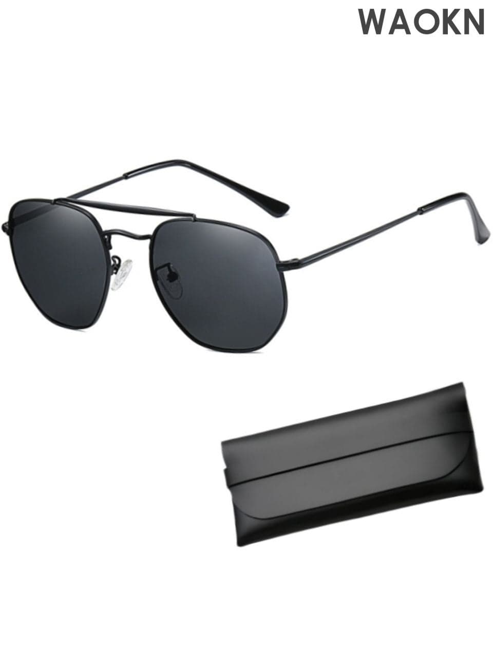 Polarized Aviator Sunglasses,fashion Men Women Hexagon Metal Frame Sun Glassess ,Men's Ladies Double Bridge Polygon Mens Sunglass ,Retro Police Eye Glasses UV400 Protection Shades for Driving Travel Daily.