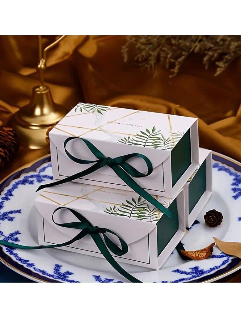 20pcs Elegant Dark Green Gift Boxes with Ribbon – Perfect for Birthdays, Weddings, Baby Showers, Anniversaries, Christmas, New Year, and Festive Celebrations – Ideal for Chocolates, Cookies, Cakes, Party Favors, and Customizable Gifts