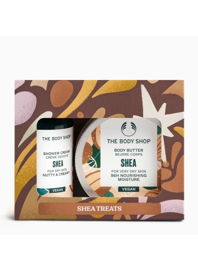 Shea Treats Gift Set – Shower Cream (60 Ml) And Body Butter (50 Ml) – Rich Fair-Trade Shea Butter Combo For Deep Hydration And Silky Smooth Skin