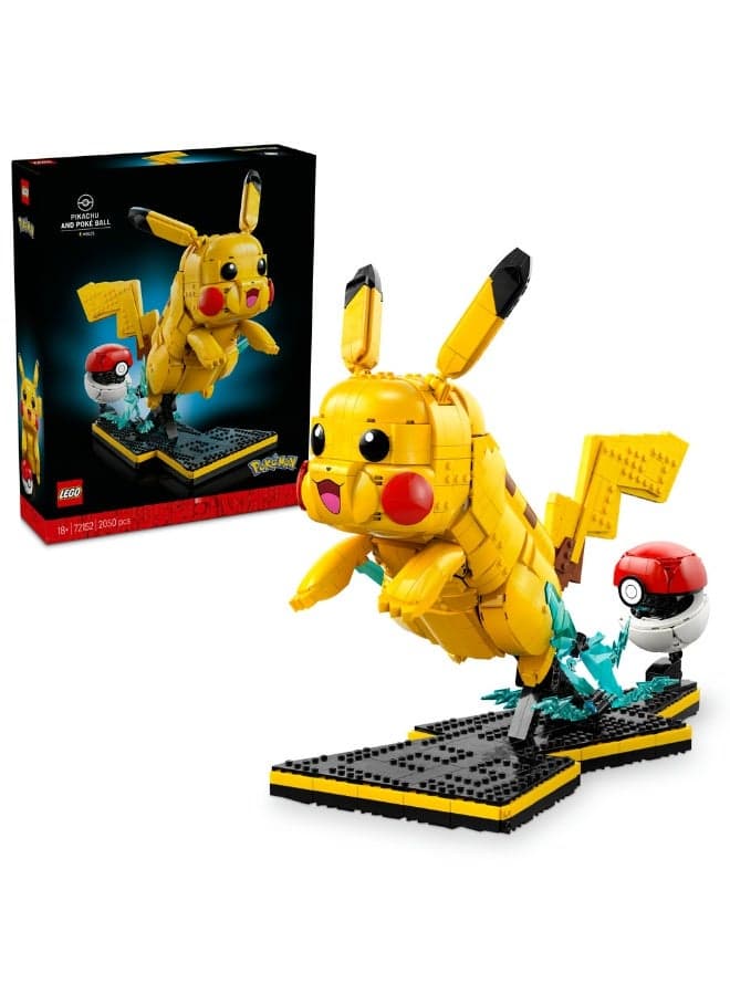 Pokémon Pikachu and Poké Ball Model Kit for Adults 72152 (Age 18+, 2050 Pieces)