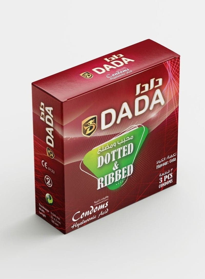 DADA CONDOMS DOTTED&RIBBED 3'S