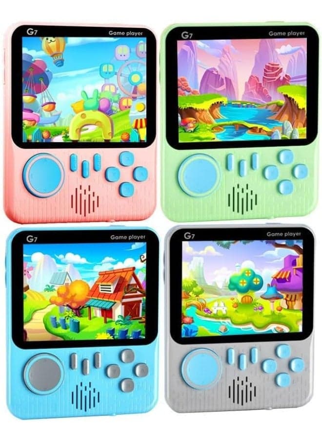 G7 Handheld Retro Video Game Console – 3.5-Inch LCD Screen, 666 Built-In Games, TV Output Support, Ultra-Thin Portable Design, Perfect Gift for Kids (Green)