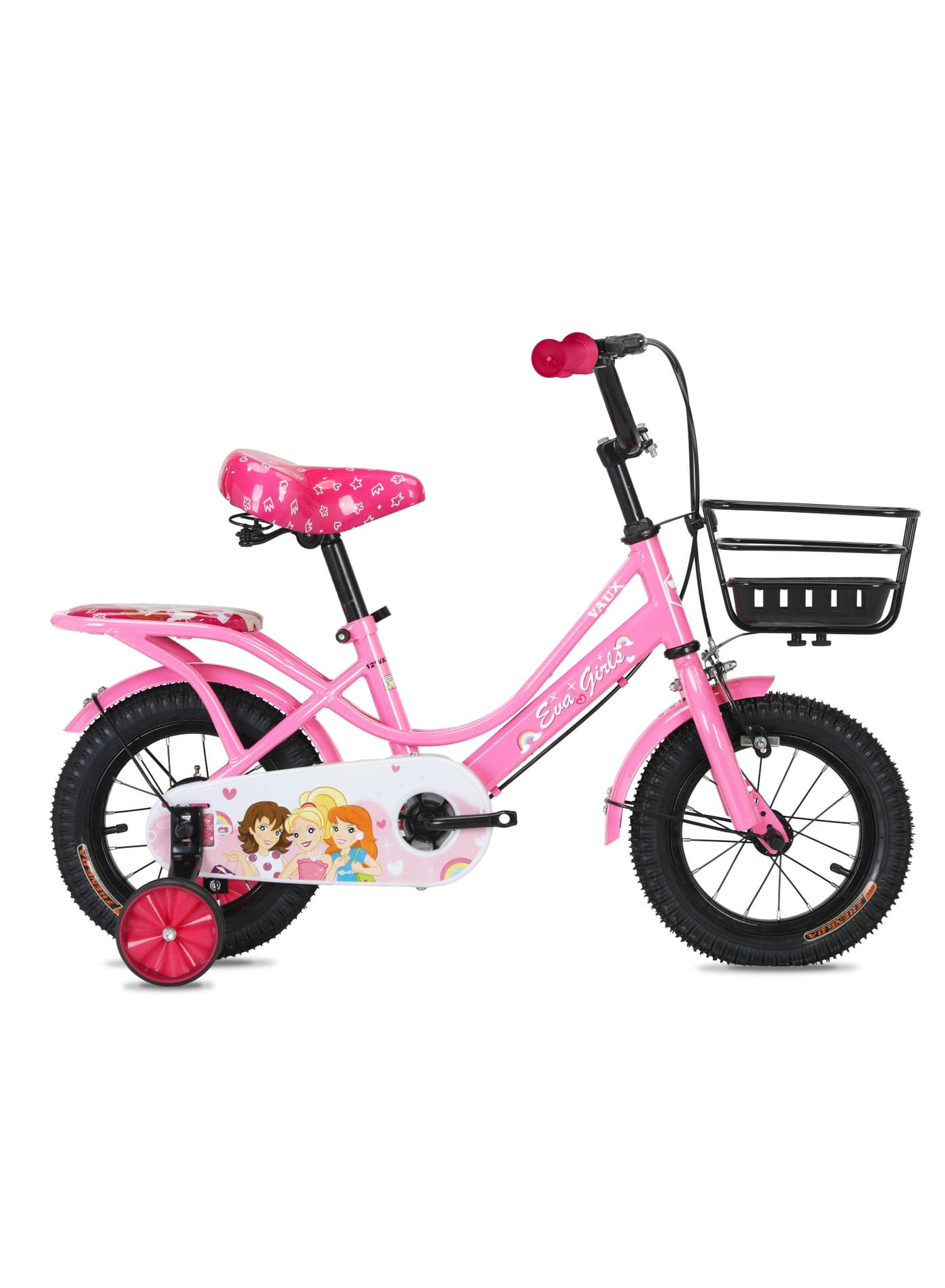 Eva Road Bike || 12 Inch Wheel Size || For Kids || Adjustable Seat || Light Pink