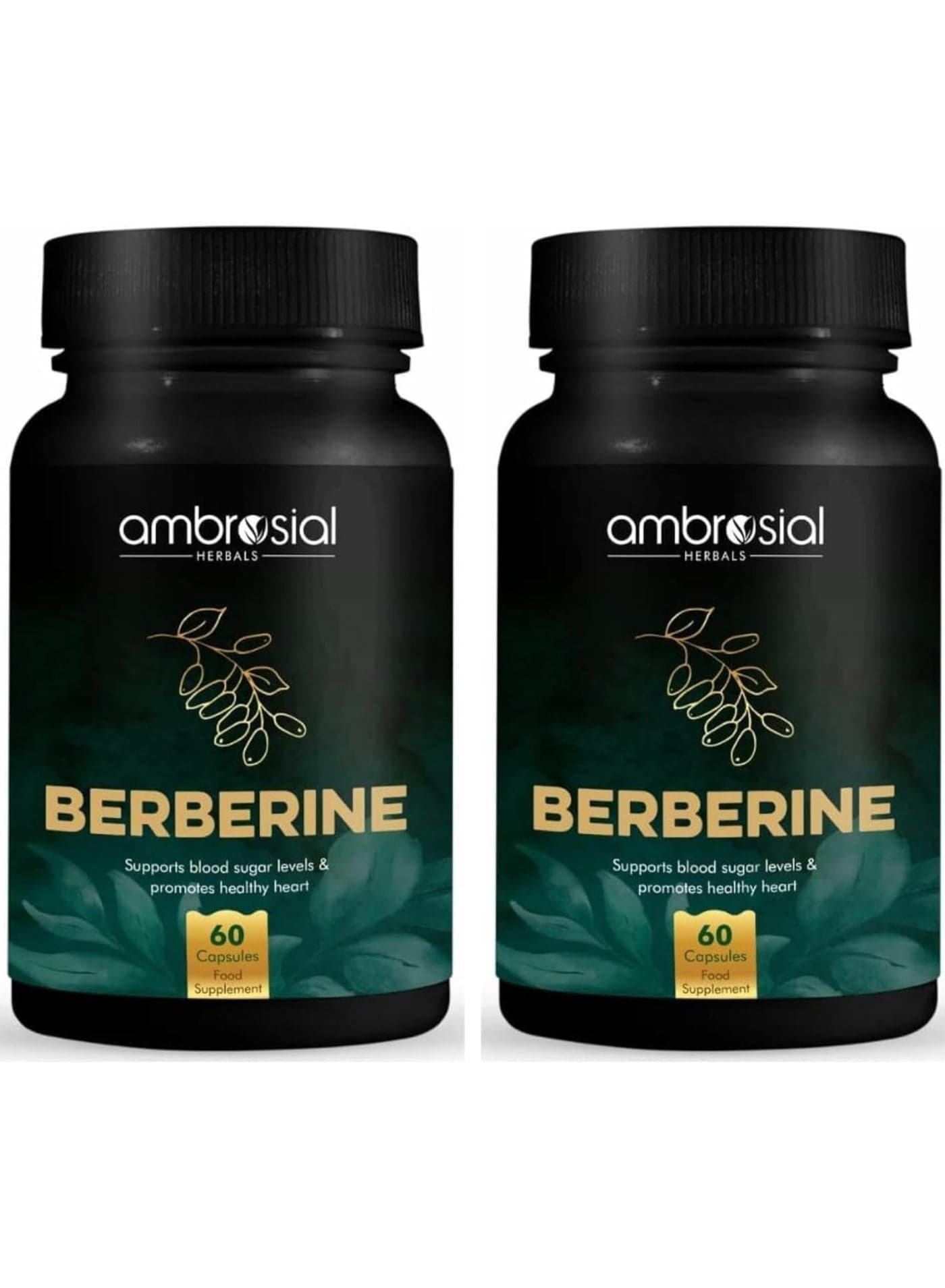 Berberine to Support Sugar Level & Promotes Healthy Heart - 60x2 Capsules Food Supplement