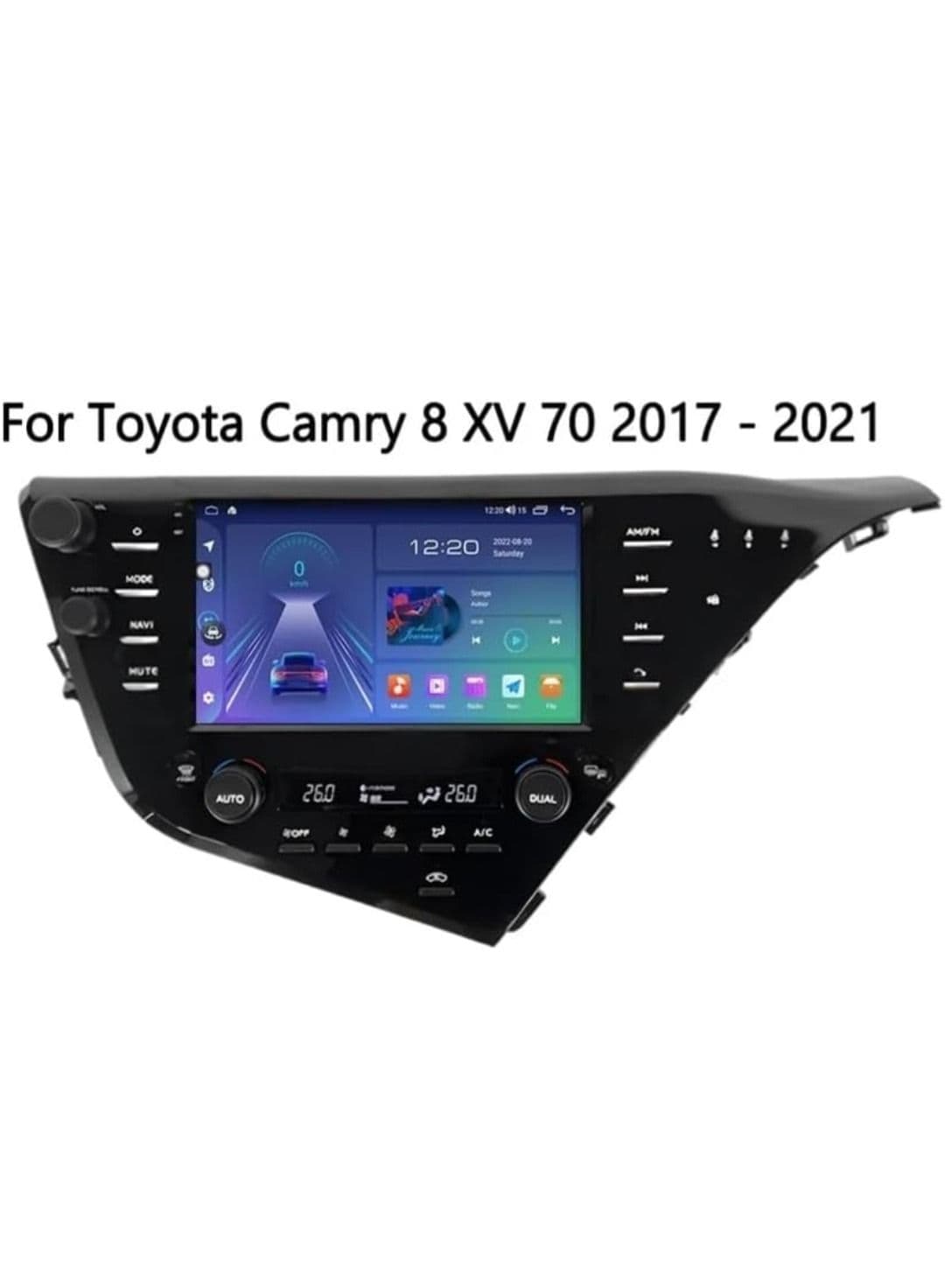 Android Screen For Toyota Camry 8 XV 70 2017 2018 2019 2020 2021 2022 4Gb RAM Support Apple Carplay Android Auto Wireless Fast Interface Quick Boot Factory Camera Support Car Climate Control Support