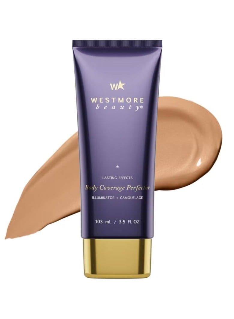 Westmore Beauty Body Coverage Perfector 3.5 Oz (Natural Radiance) – Waterproof Leg & Body Makeup - Tattoo Cover Up Makeup.