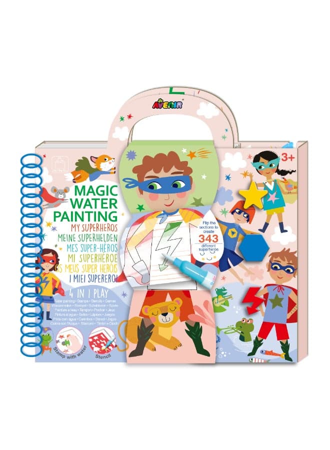 Magic Water Painting, My Superheros Multicolour | Ideal for rainy days, indoor play, mess-free painting, travel and holidays | Ideal for Ages 3+