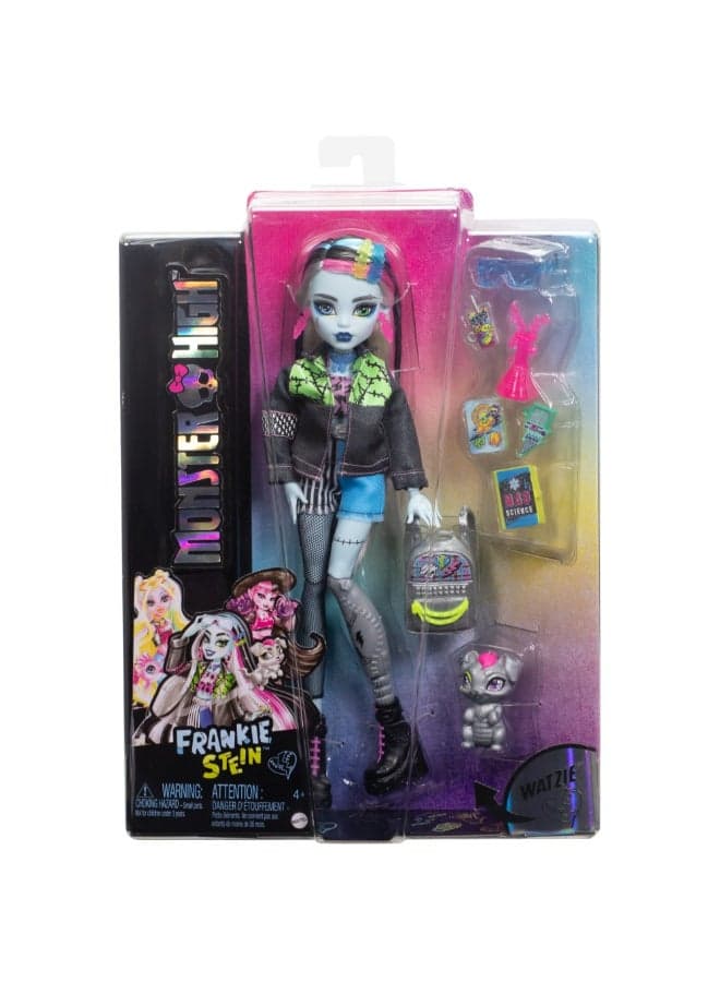 Monster High Frankie Stein Fashion Doll With Pet Watzie