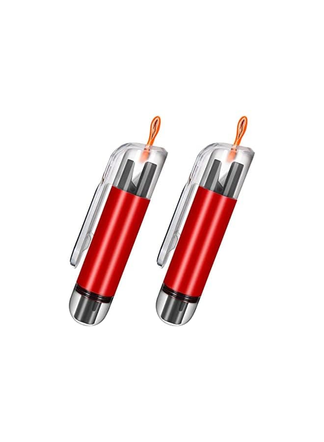 Car Emergency Window Breaker Seat Belt Cutter and Glass Breaker Car Safety Hammer Escape Tool Window Breaker Keychain Car Safety Tools 2pcs Red