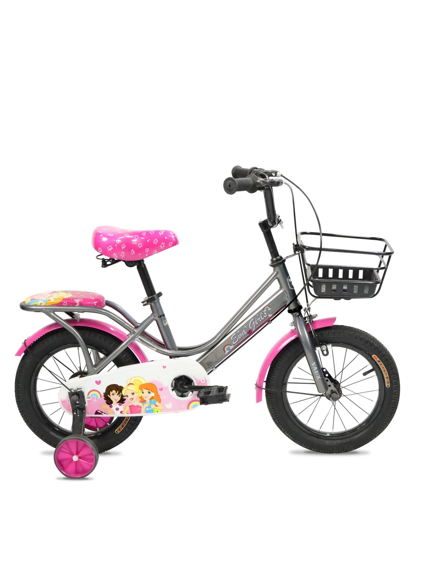 Eva Road Bike || 16 Inch Wheel Size || For Kids || Adjustable Seat || Silver