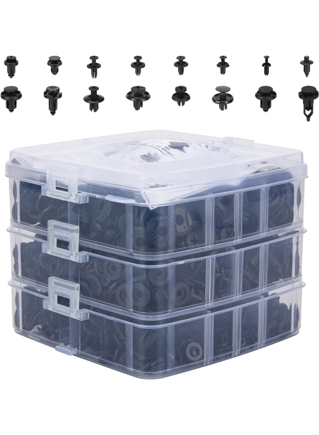 Car Plastic Fastener Clips, 620 Pcs Mixed Auto Body Push Retainer Pin Rivet Set, Bumper Door Trim Panel Clip Kit with Storage Box