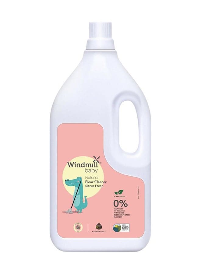 Baby Usda Certified Natural Floor Cleaner, Allergen & Alcohol Free, Baby Friendly, Pet Friendly, Citrus Fresh, For All Floor Types - 2000Ml