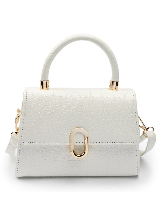 Women's Crocodile Pattern Shoulder Bag, Ladies PU Leather Crossbody Bag Sling Bag Side Bag Carry Bag, Flip-top Small Handbag Tote Bags Clutch Bag Satchel Bag Phone Bag for Girls/College Students