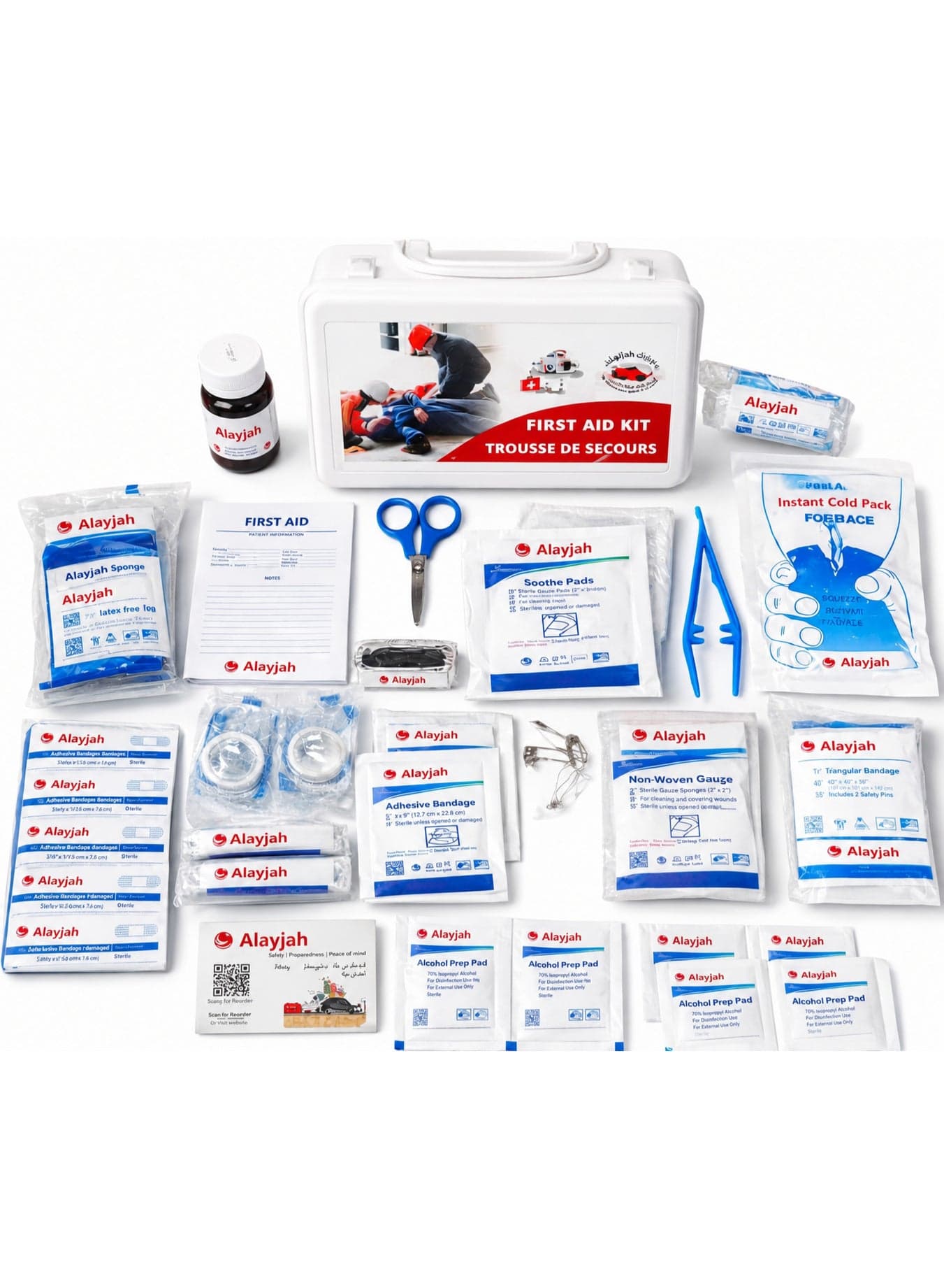 Alayjah Original Emergency Set 41 Pieces Mandatory Kit For Home Car and Office Basic Treatment First Respond Tool 10700131