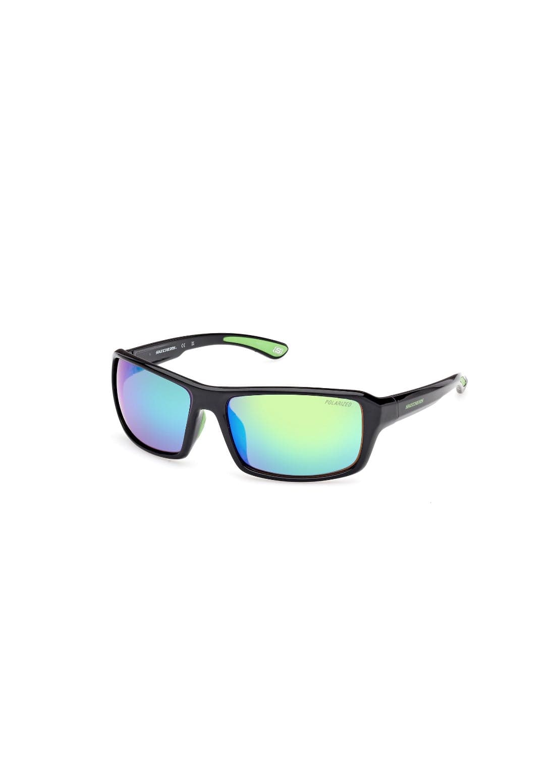 Plastic Rectangular Full Rim Unisex Polarized Sunglass