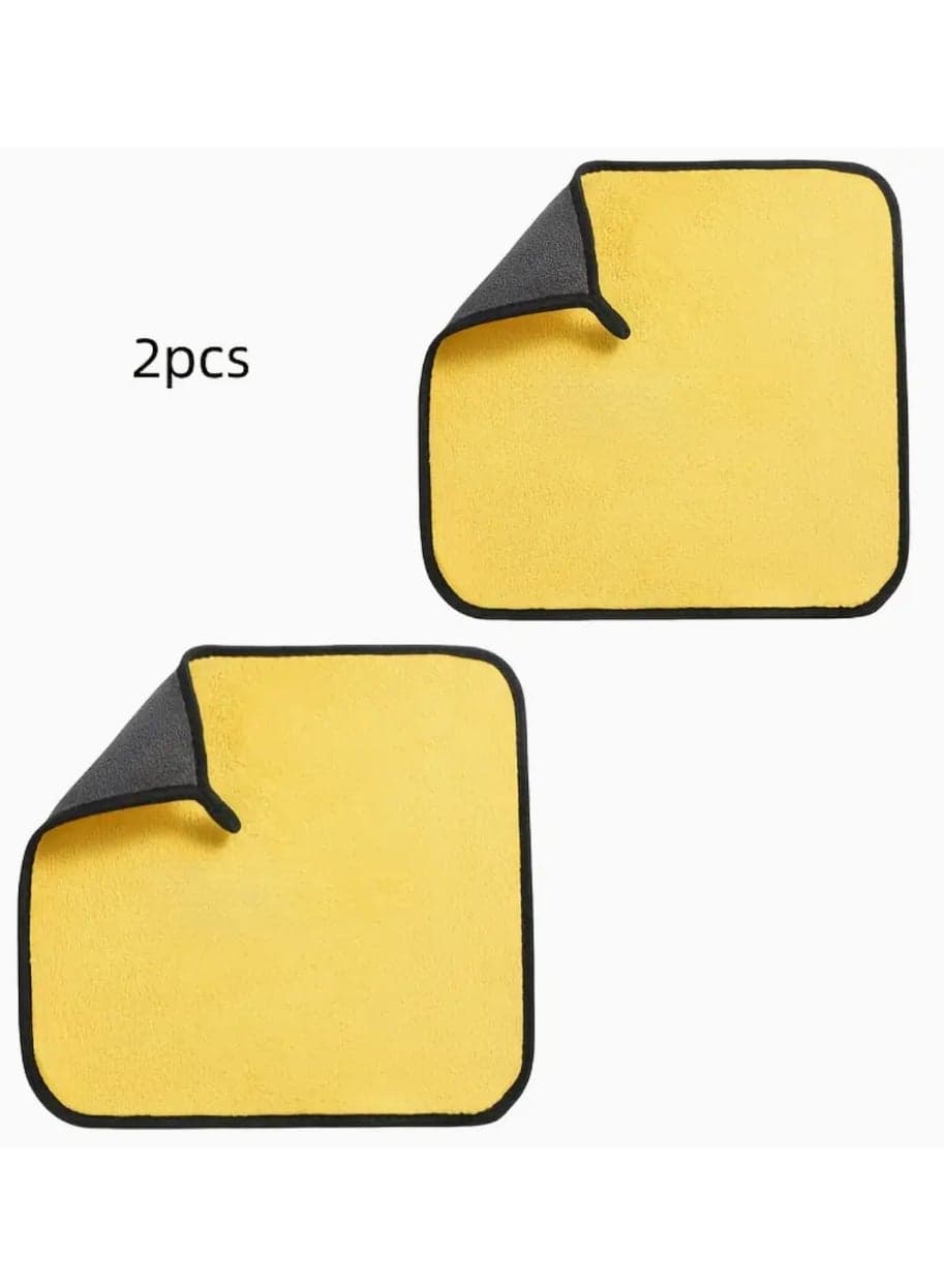 2 Pieces 30*30cm Car Care Cleaning Drying Cloth Wax Polishing Sponge/Cloth/Brush Kitchen Washing Towel Car Wash Tool