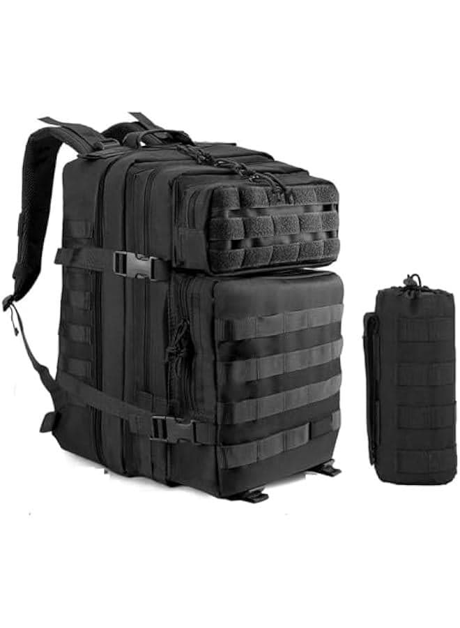 45L Tactical Backpack for Men and Women, Large Waterproof Hiking Backpack,Outdoor Traveling Camping Rucksack Military Backpack with Cup holder