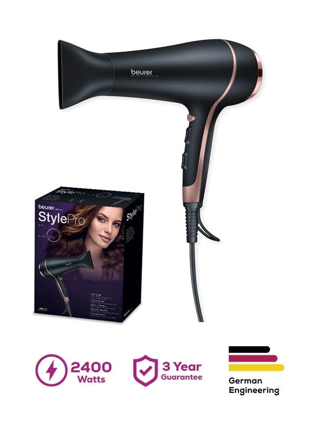 HC 30 Hair Dryer, 2200W Powerful Blow Dryer, Ionic Technology for Frizz-Free Shine, 3 Heat And 2 Speed Settings, Cool Air Function, Lightweight And Ergonomic Design, Overheat Protection