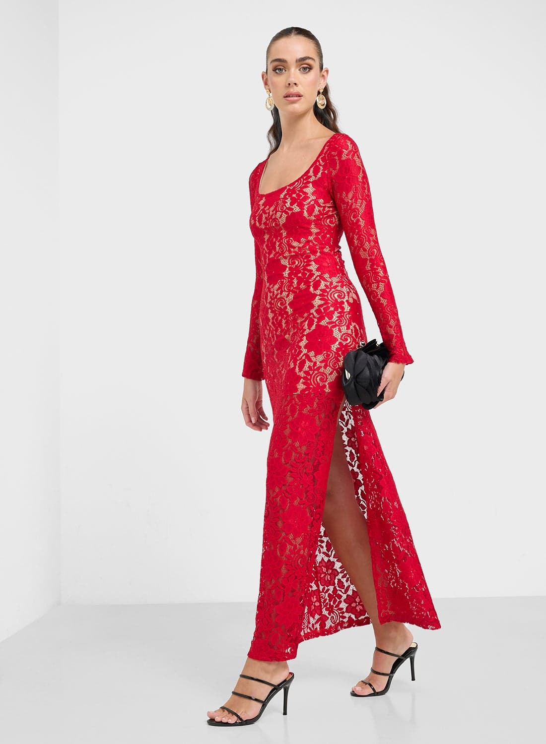 Floral Lace Maxi Dress