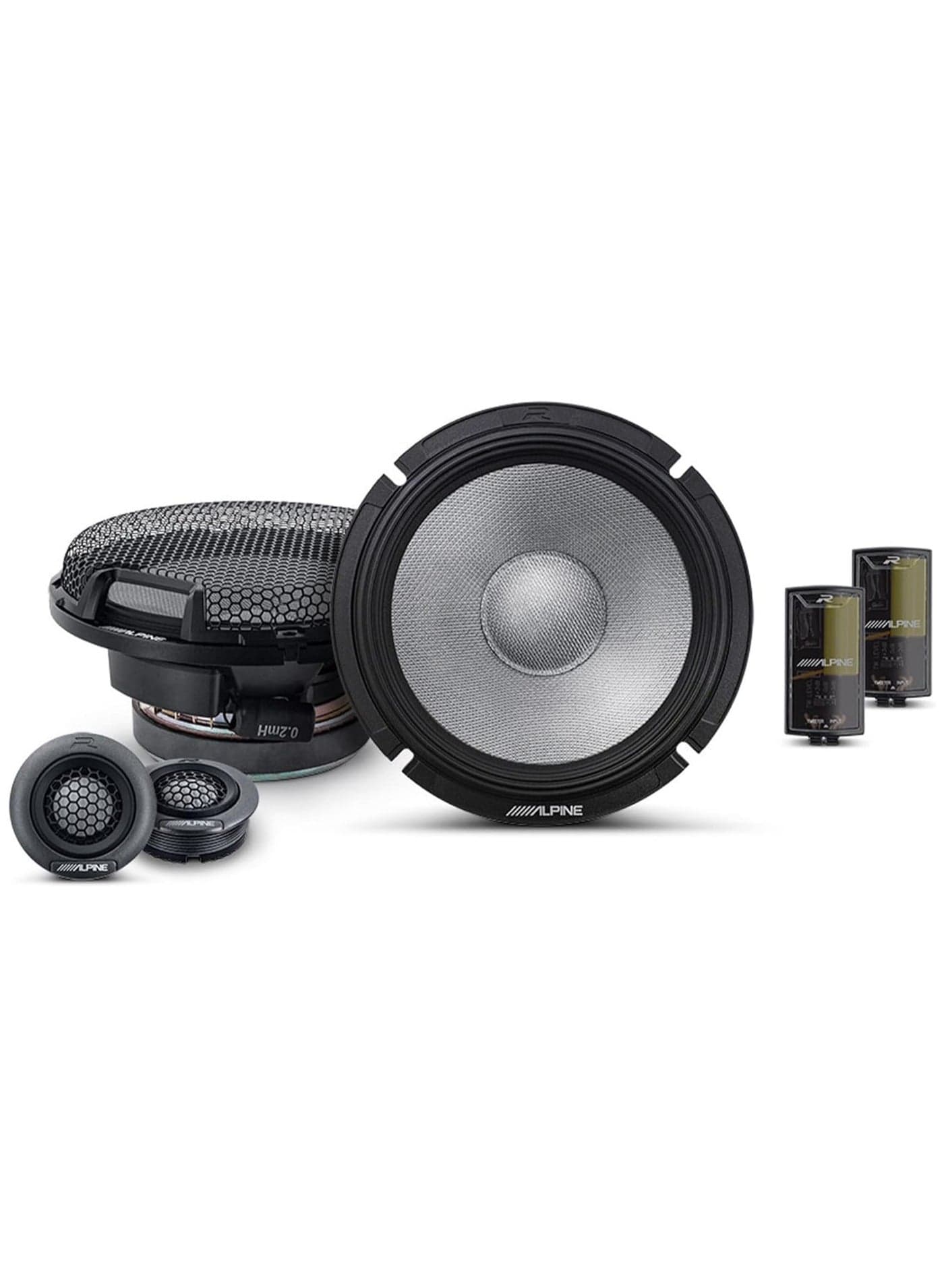 Alpine R-Series R2-S65C 6-1/2" 2-Way Component Speakers with 300 Watt Peak Power