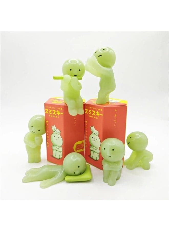 Smiski Living Series Collectible Figure - Glow-in-the-Dark Home Theme Mystery Blind Box Cute Desk & Room Décor