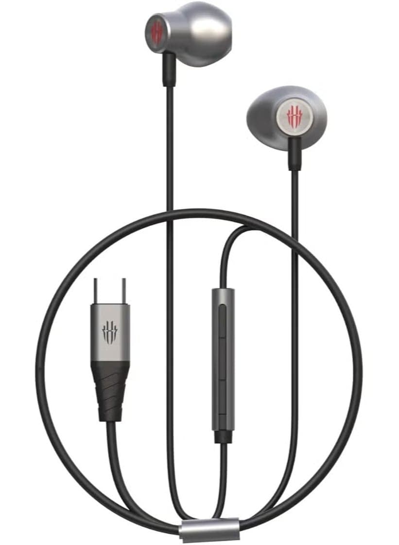 RedMagic Type-C Gaming Earphones with Mic – USB-C In-Ear Earbuds for Samsung Galaxy, Google Pixel, iPad Pro, iPhone 15+ & More – Ideal for Gaming & Streaming