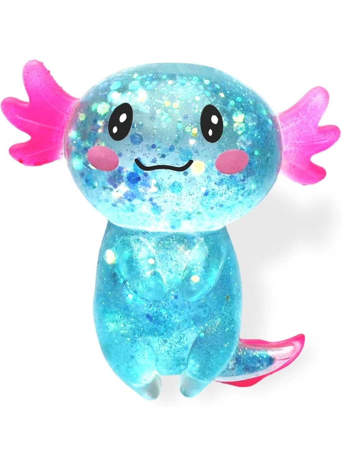 Axolotl Squishy Stress Relief Toy Glitter Fidget Toys Cute Malt Sugar Axolotl Toy Fidget Toys for Kids Youth Adult, Party Favors Anxiety Relief Squishy Toys