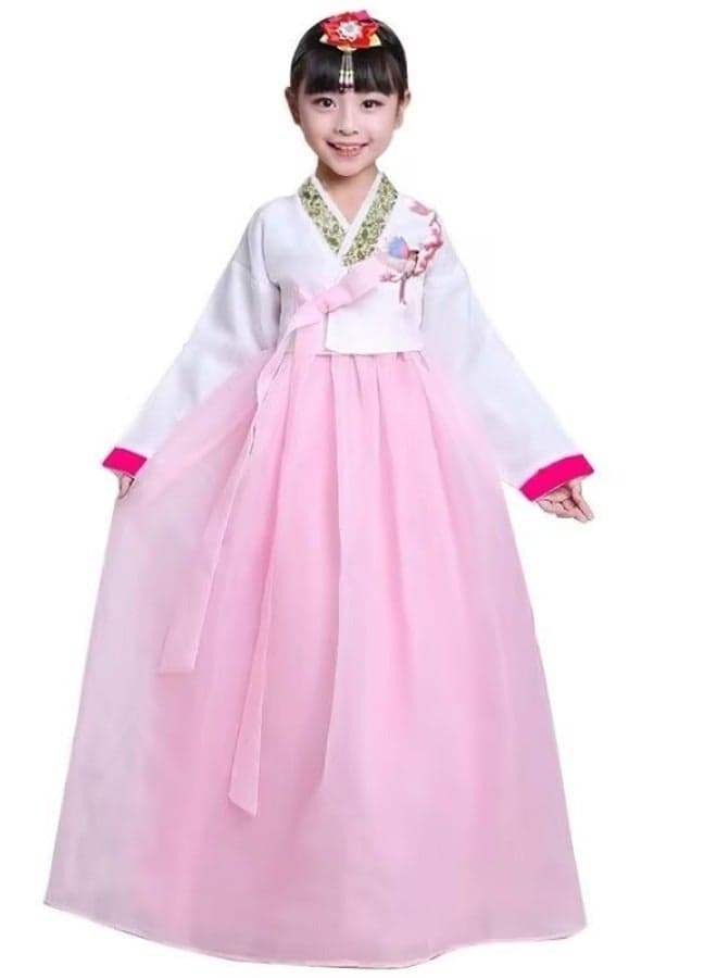 Gril KoreanTraditional Long Sleeve Hanbok Dress Cosplay Costume