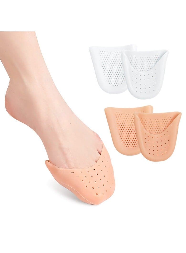 Soft Silicone Toe Caps for Pointe Shoes – Ballet Foot Protectors, Gel Toe Pads for Pain Relief, Ouch Pouch Insoles Covers for Flats & Dance Shoes – Soft Shoe Cushion for Women & Girls