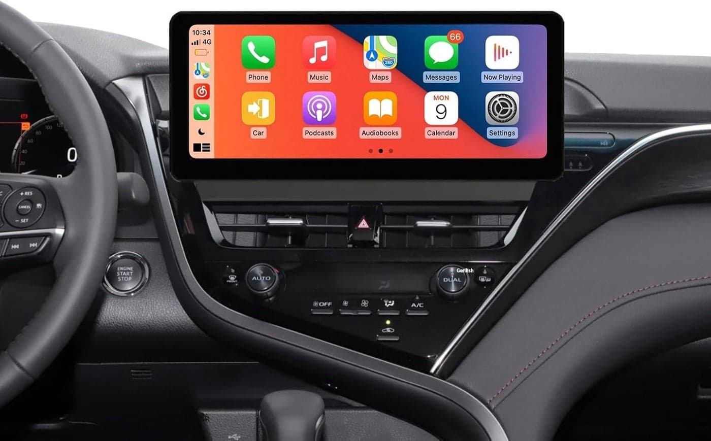 Fit Camry Car Stereo 12.3 inch Toyota Camry Android Screen 2020-2023 Wireless CarPlay & Android Auto, GPS Navigation, Bluetooth, DSP AHD Backup Camera (12.3" 4+32GB Carplay 8CORE)