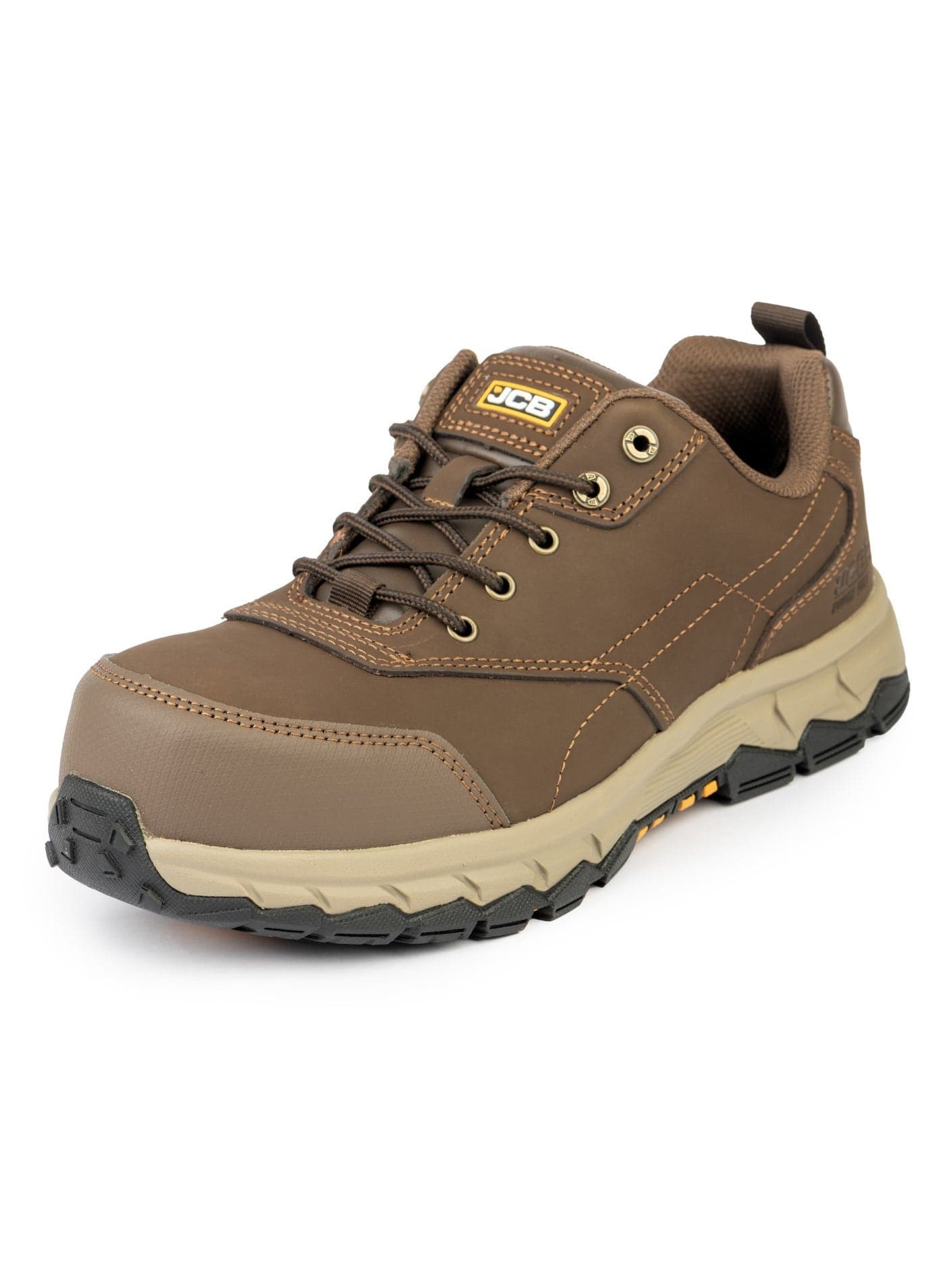 SPORTS LACE 3" Safety Shoes for Men JCB-001A | Composite Toe - Oil, Heat & Puncture Resistant - EH, ASTM F2413-18 Certified - Mid Brown