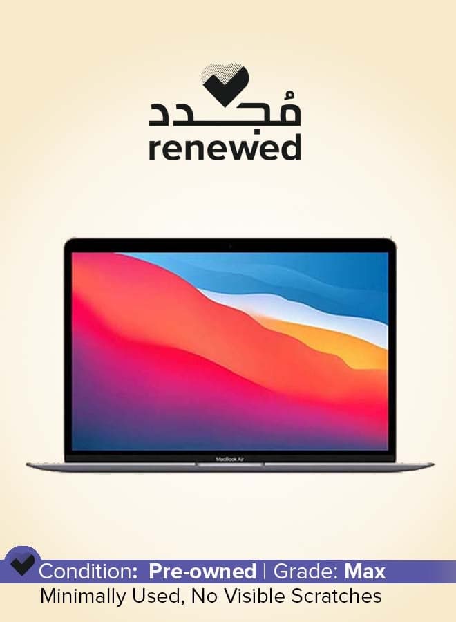 Renewed - Macbook Air (New 2020) Laptop With 13-Inch Display, Apple M1 Chip with 8-Core Processor and 7-core Graphics/8GB RAM/256GB SSD Space Grey