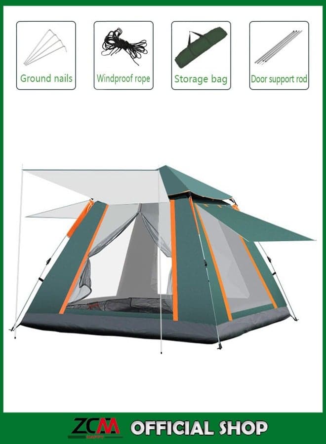 2–3 Person Portable Automatic Pop-Up Instant Camping Tent | Easy Setup Waterproof Outdoor Tent 215×215×145 cm for Hiking, Beach & Travel