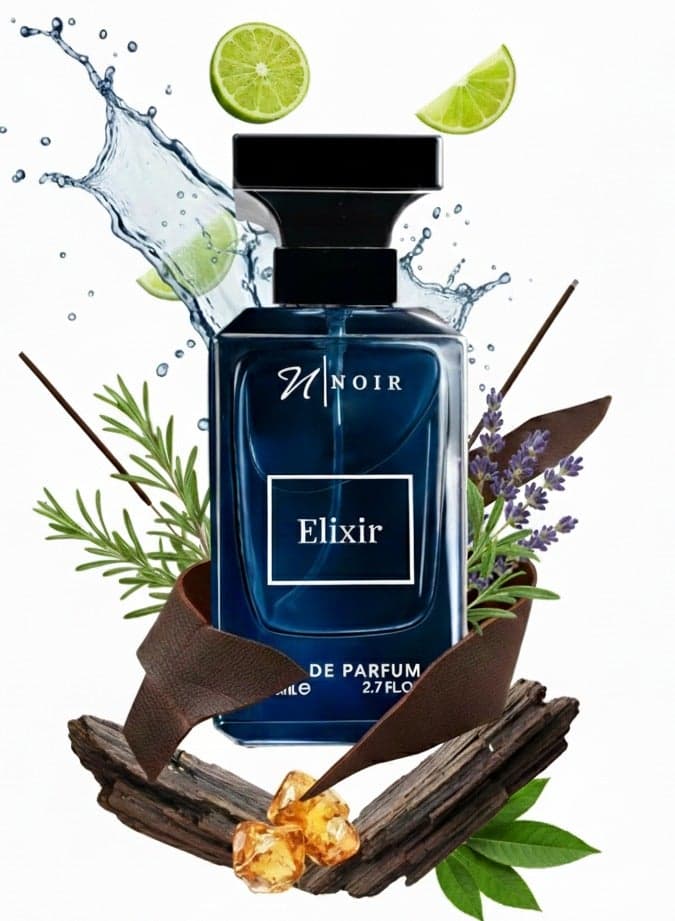 Elixir EDP Fresh Spicy Perfume for Men with Lemon, Lavender & Amber Notes, Long Lasting Men's Perfume - 80 ml