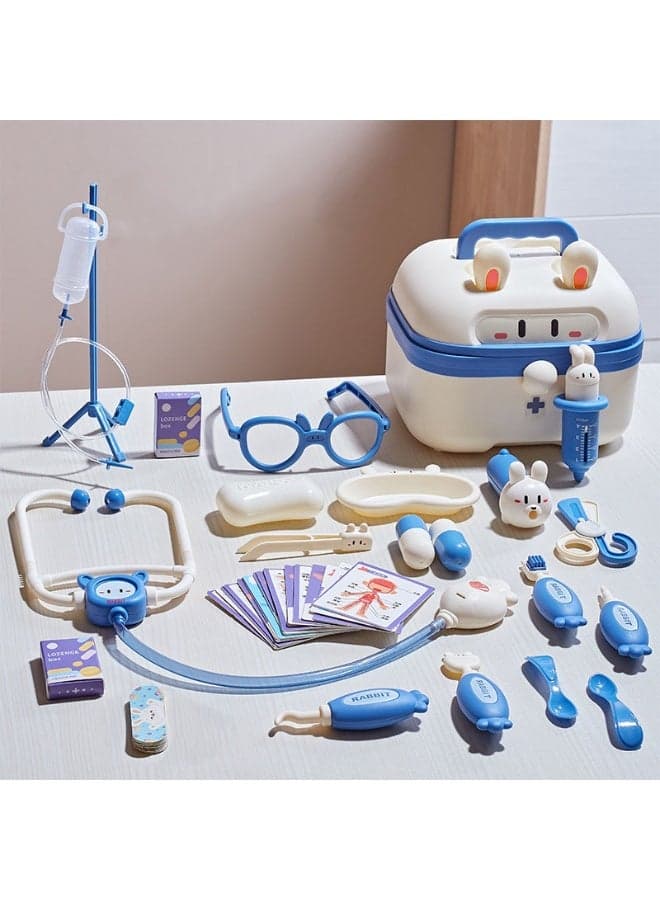 25PCS Doctor Kit for Kids Pretend Play Educational Doctor Toys, Medical Kit with Stethoscope, Doctor Playset for Dentist Doctor, Role Play Toys for 3-8 Years Old Girls and Boys Toddler Gifts, Blue
