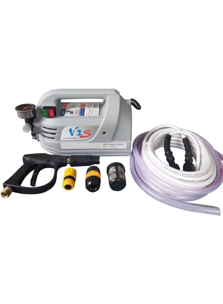 V2 Portable Pressure Washer with Gun and Hose, High Pressure Cleaner for Cars & AC Maintenance - DL