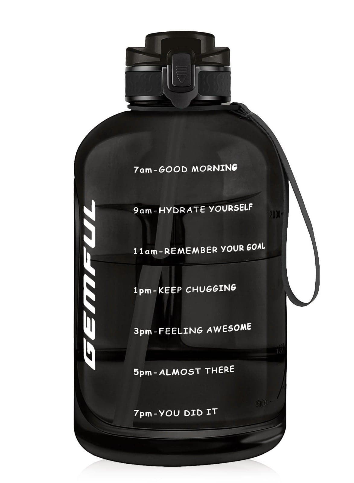 3 Liter Water Bottles BPA Free - Ideal for Gym Big Water Jug Reusable Sports Bottle with Measurements Marked Drink Container
