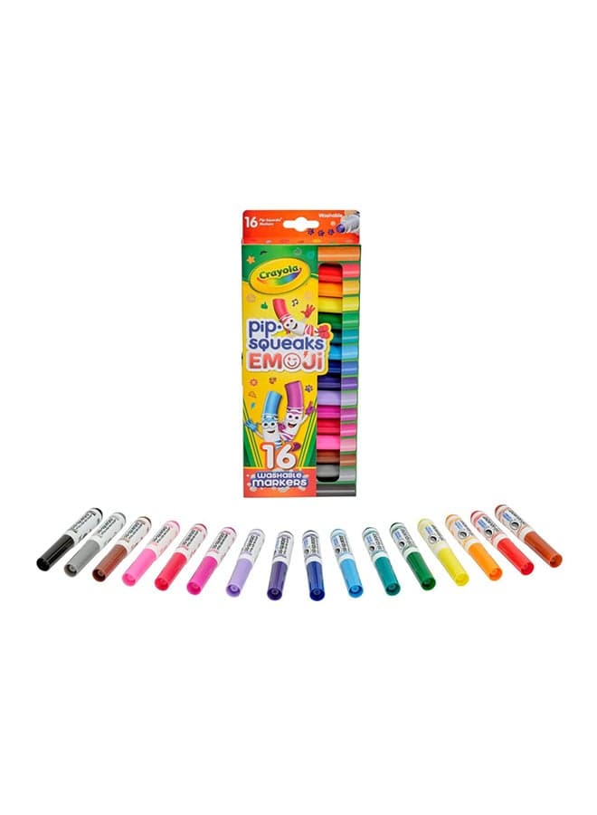 Mini Stamper Markers, 16 Count| Perfect for art projects, classroom activities | Multicolor