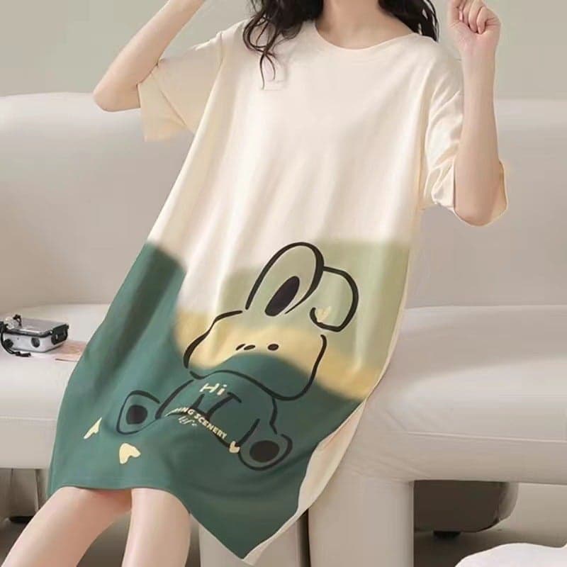 Pajamas Female Summer Student Sweet Short Sleeve Dress