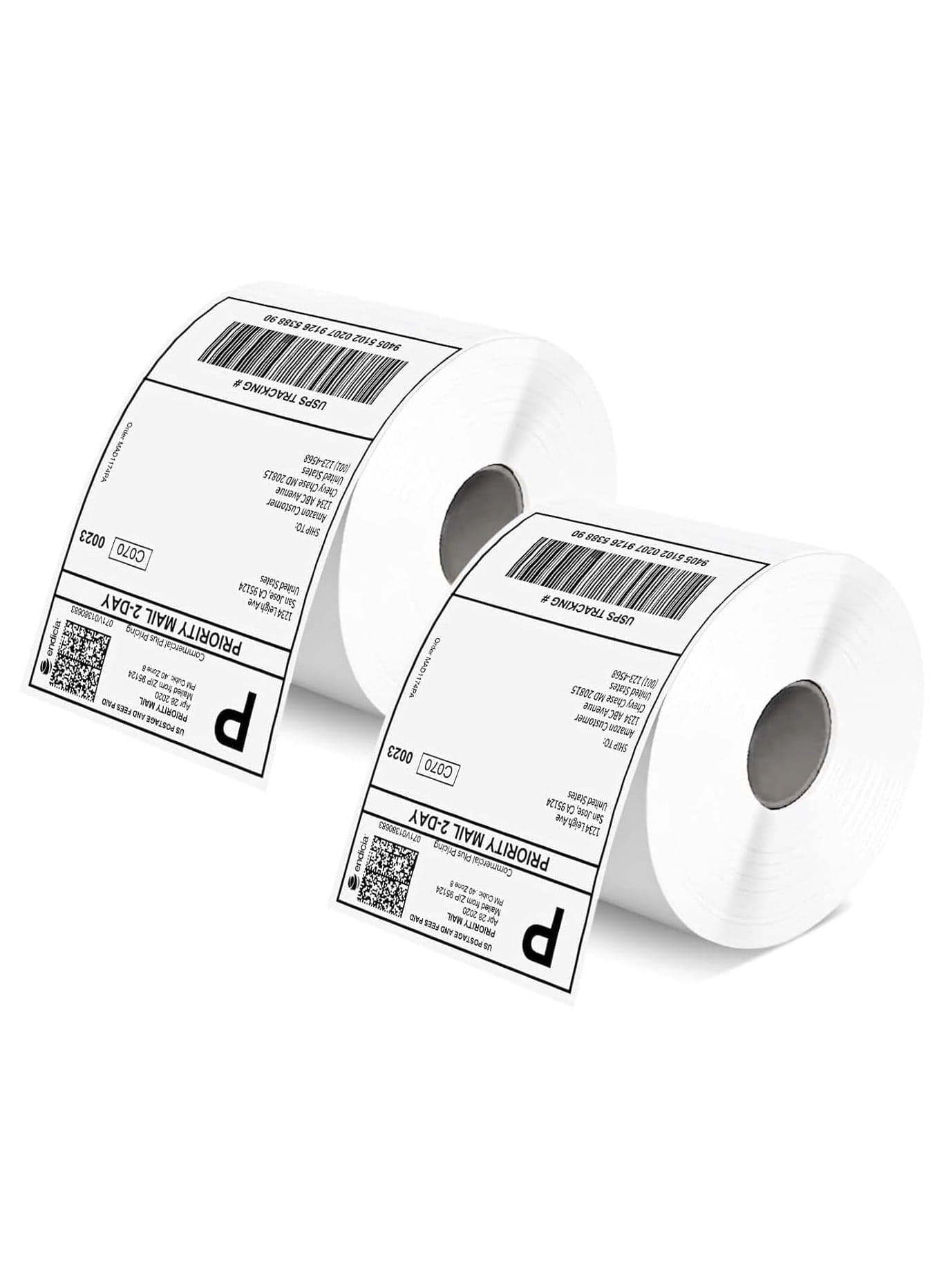 700 Labels 4x6 Inch (100x150mm) Direct Thermal Labels, Blank Shipping Labels, Compatible with Most Printers 02 Rolls Pack