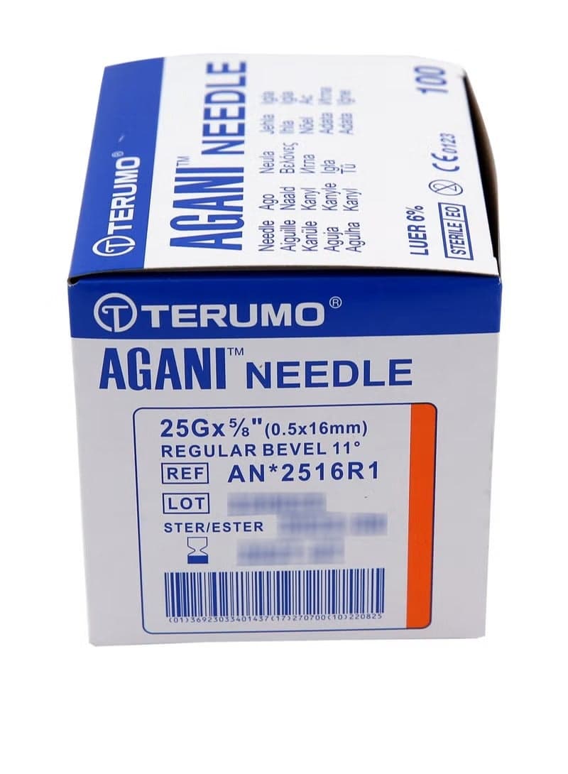 Terumo Agani Needle 25G x 5/8 (0.5 x 16mm) 100s Box
