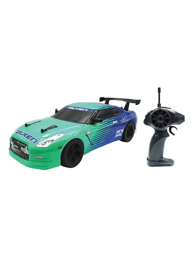 D-Power 1:10 Nissan GT-R Falken RC Car – 2.4GHz Remote Control, 7.4V USB Rechargeable Battery, Realistic Drift Design, for Kids Ages 6+