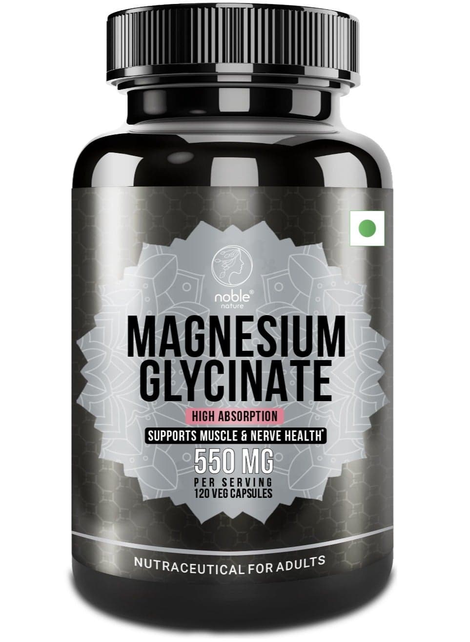 Magnesium Glycinate High Absorption 550MG 120 Veg Capsules